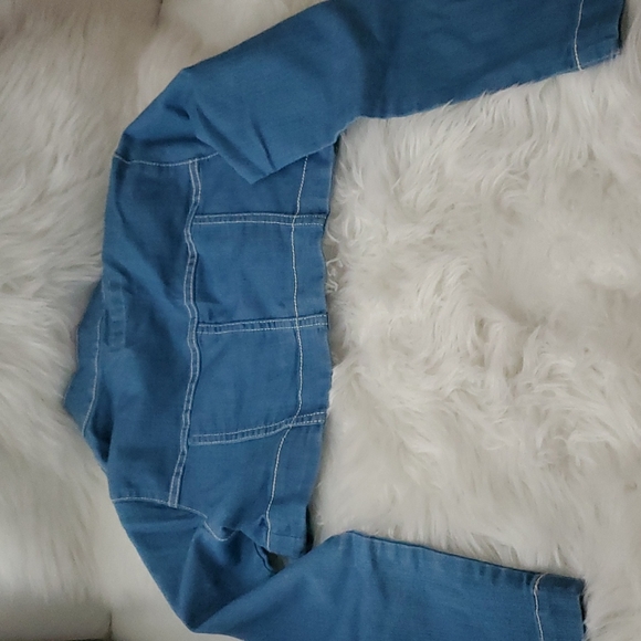 Cropped Blue Denim Jean Jacket shrug - Picture 4 of 9